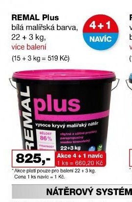 REMAL Plus bílá malířská barva