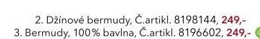 Džínové bermudy