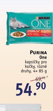 PURINA One kapsičky pro kočky, různé druhy, 4x 85 g