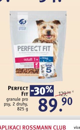 PERFECT FIT granule pro psy, 2 druhy, 825 g