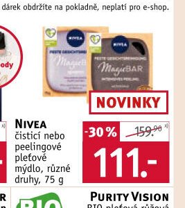 NIVEA čisticí nebo peelingové pleťové mýdlo, různé druhy, 75 g