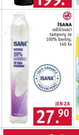 Isana odličovací tampony