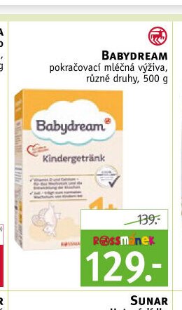 Babydream pokračovací mléčná výživa