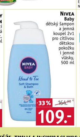 NIVEA Baby dětský šampon a jemná koupel