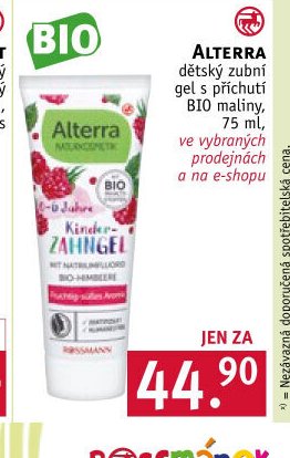 ALTERRA dětský zubní gel