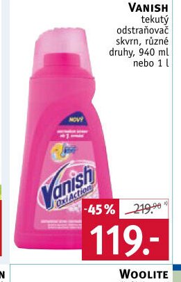 Vanish tekutý odstraňovač skvrn
