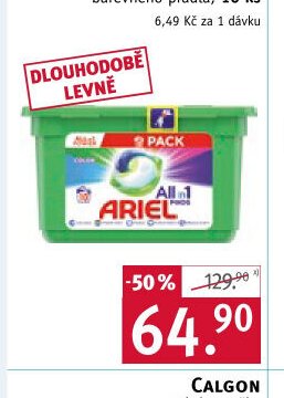 Ariel kapsle na praní barevného prádla