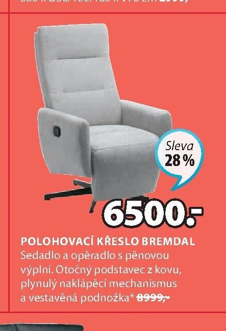 Polohovací křeslo BREMDAL