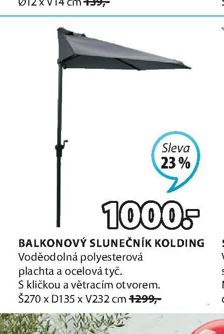 BALKONOVÝ SLUNEČNÍK KOLDING