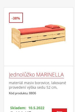 Jednolůžko MARINELLA