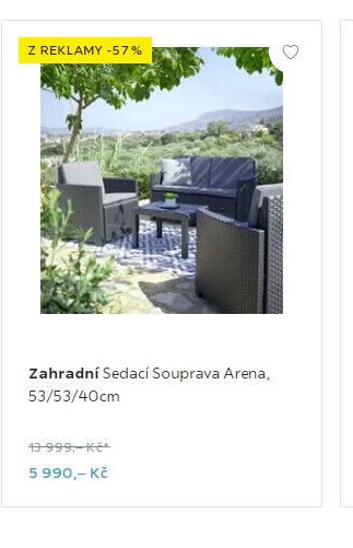Zahradní Sedací Souprava Arena, 53/53/40cm