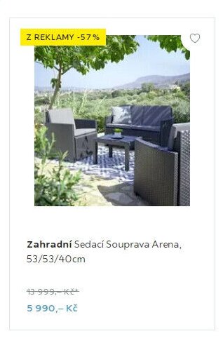 Zahradní Sedací Souprava Arena, 53/53/40cm