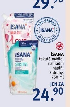 Isana tekuté mýdlo, náhradní náplň, 750 ml