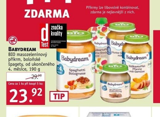 BABYDREAM BIO masozeleninový příkrm