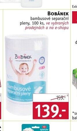 BOBÁNEK bambusové separační pleny