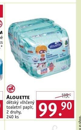 ALOUETTE dětský vlhčený toaletní papír