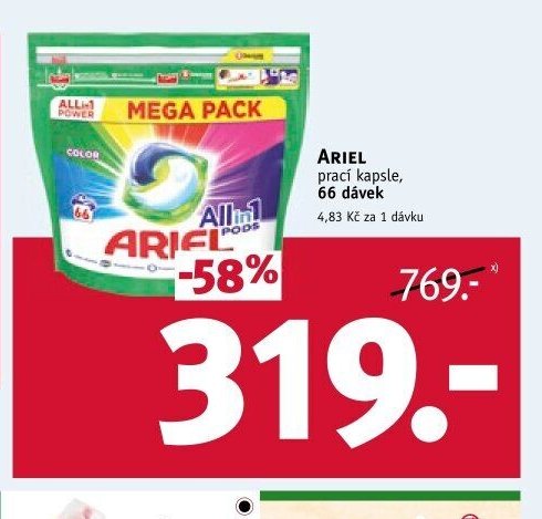 Ariel prací kapsle