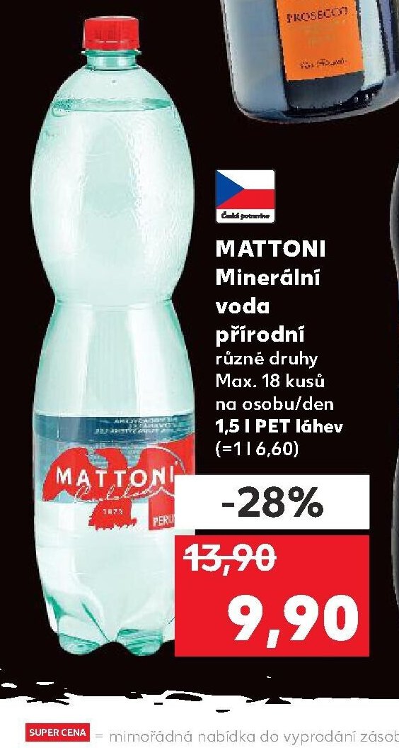 Mattoni Minerální voda přírodní 1,5 l