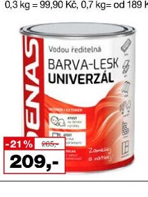 DENAS Univerzál lesk vrchní vodou ředitelná barva, 0,7 kg