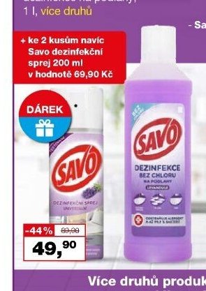 Savo dezinfekce na podlahy, 1 l