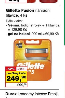 Gillette Fusion náhradní hlavice - Barvy a laky drogerie aktualniletaky.eu