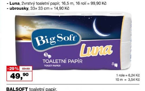 BIG SOFT Luna toaletní papír