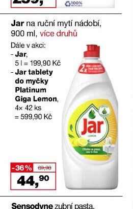 Jar na ruční mytí nádobí