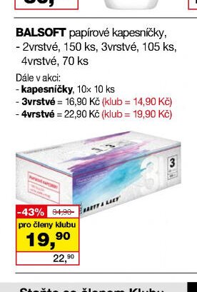 BALSOFT papírové kapesníčky - Barvy a laky drogerie aktualniletaky.eu