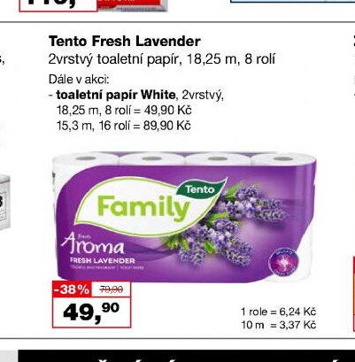 Tento Fresh Lavender toaletní papír