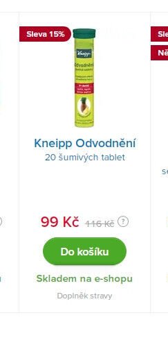 Kneipp Odvodnění 20 šumivých tablet