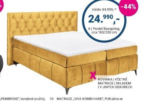 POSTEL BOXSPRING, cca 180/200 cm