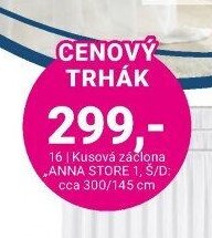 Kusová záclona ANNA STORE 1