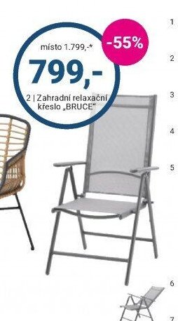 Zahradní relaxační křeslo BRUCE