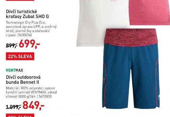 Dívčí turistické kraťasy Zubal SHO G