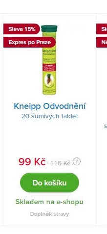 Kneipp Odvodnění 20 šumivých tablet