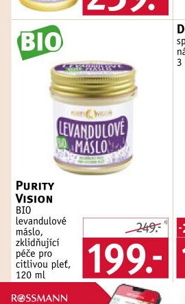 Purity Vision BIO levandulové máslo