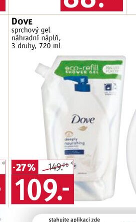 Dove sprchový gel náhradní náplň