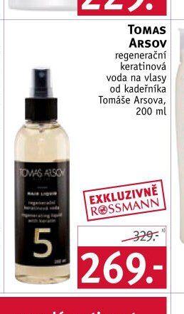 TOMAS ARSOV regenerační keratinová voda