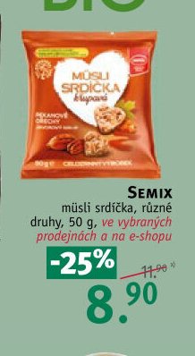 SEMIX müsli srdíčka