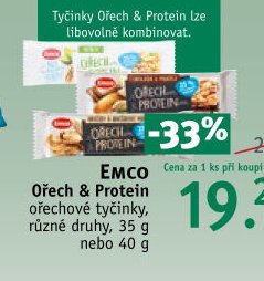 Emco Ořech & Protein tyčinky