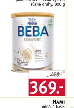 BEBA Comfort pokračovací mléčná výživa, různé druhy, 800 g
