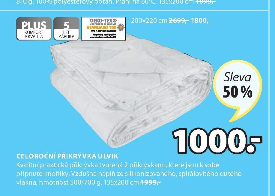 CELOROČNÍ PŘIKRÝVKA ULVIK