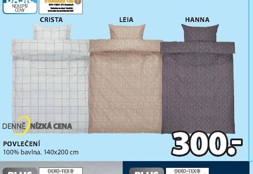 POVLEČENÍ CRISTA, LEIA, HANNA 140x200 cm