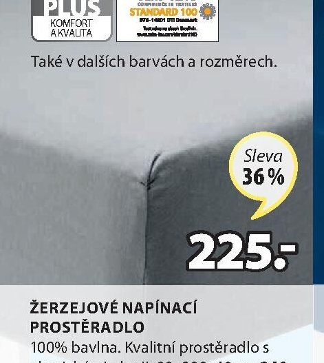 ŽERZEJOVÉ NAPÍNACÍ PROSTĚRADLO 90x200x40 cm