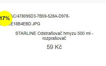 STARLINE Odstraňovač hmyzu 500 ml - rozprašovač
