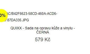 QUIXX - Sada na opravu kůže a vinylu - ČERNÁ