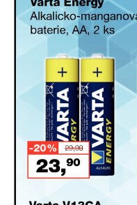 Varta Energy Alkalicko-manganová baterie, AA, 2 ks