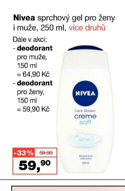 Nivea sprchový gel pro ženy i muže, 250 ml