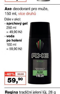 Axe deodorant pro muže, 150 ml