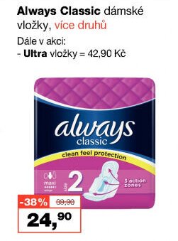 Always Classic dámské vložky